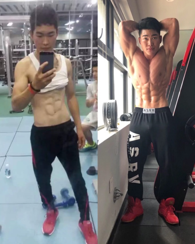 小毛睿|健身前骨瘦如柴，健身后蜕变成强壮的肌肉男，真励志！