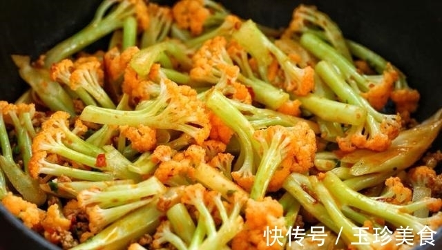 美味|大厨级的干煸有机菜花教程,注意1步骤,香辣美味倍儿下饭