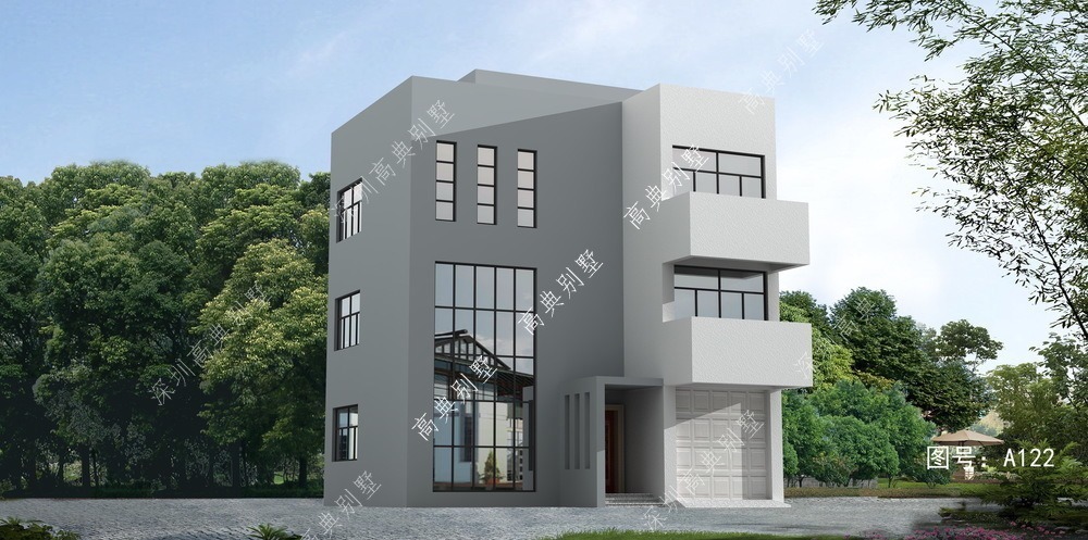 别墅|这款现代农村别墅,一看就很温馨,方方正正,简简单单。