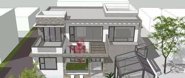 现代感|两层现代别墅，自带阳光房和大露台，更让人心动的是最美庭院