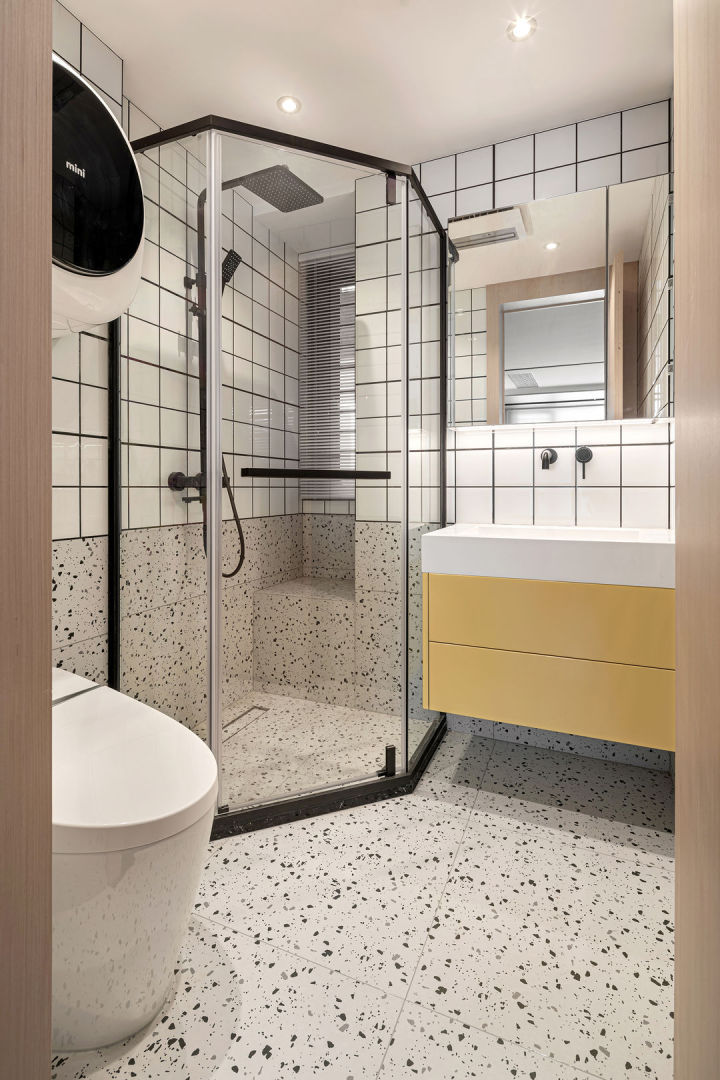 洗衣机|89㎡原木白加黑，只拆一面墙全屋都亮了，一屋子的柜子都藏着心机