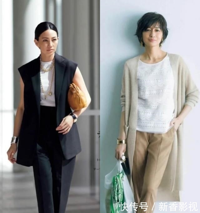 半身裙|50多岁的女人,别总穿阔腿裤!学学日本主妇的穿搭,减龄又显气质