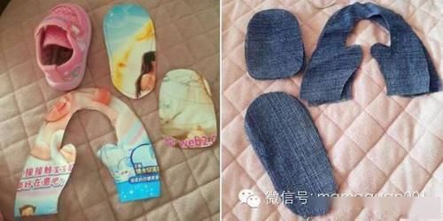 一条牛仔裤大改造成小书包+手提包+小棉鞋