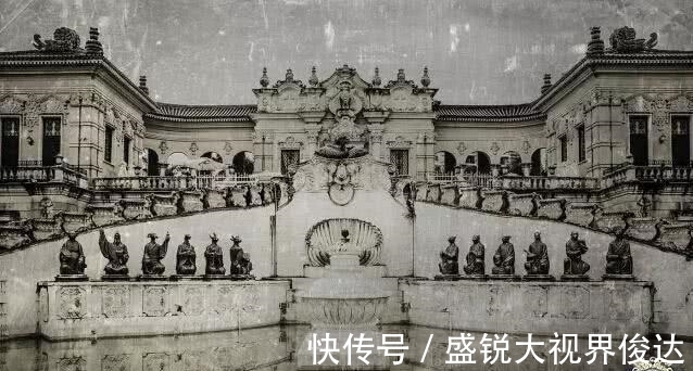 万春园|140年前的圆明园老照片：那时主体还在，图1是海晏堂十二生肖兽首