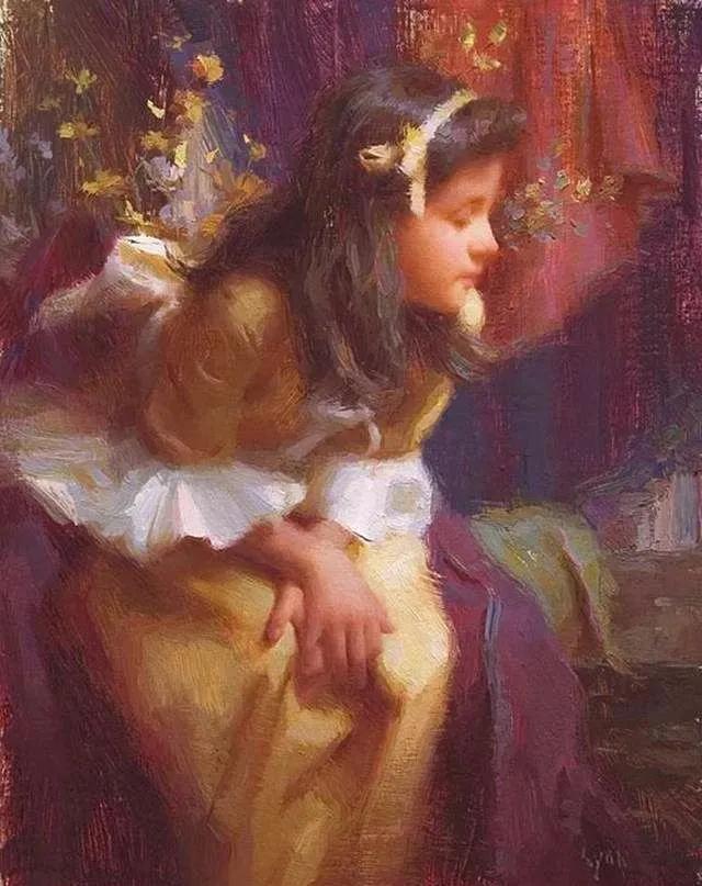 油画作品|好久没见过这么准的造型了,她的用色也超扎实!