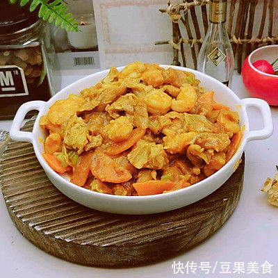 #我心中的冬日限定#咖喱鲜虾烩面筋