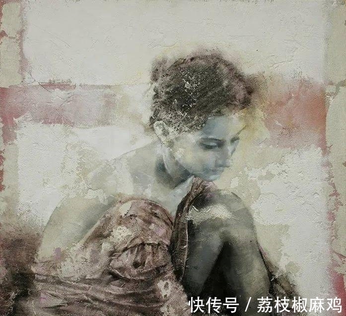 笔触$粗犷的笔触诠释女人另类的柔美与性感,让视觉炸裂的大触油画神作
