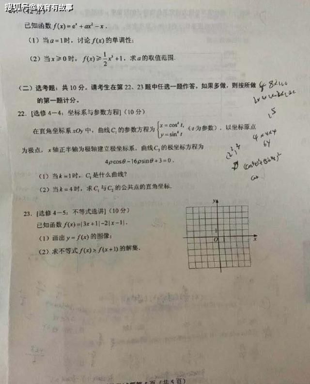 2020年高考理科数学试卷出炉，看看你们能考多少分