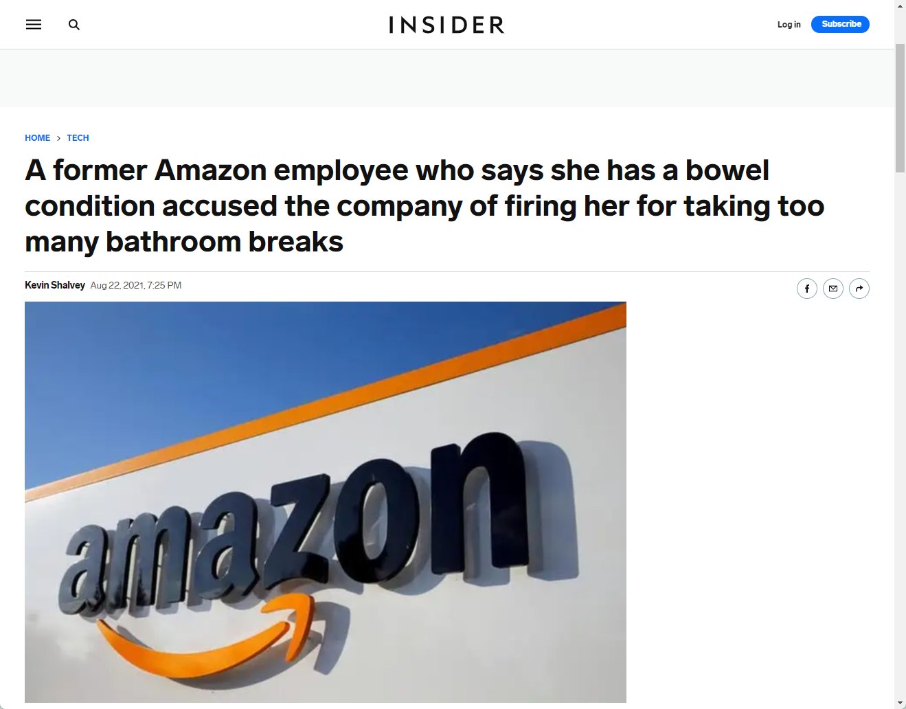 it之家|滥用 AI，亚马逊遭起诉：因女员工一天上六次厕所被解雇