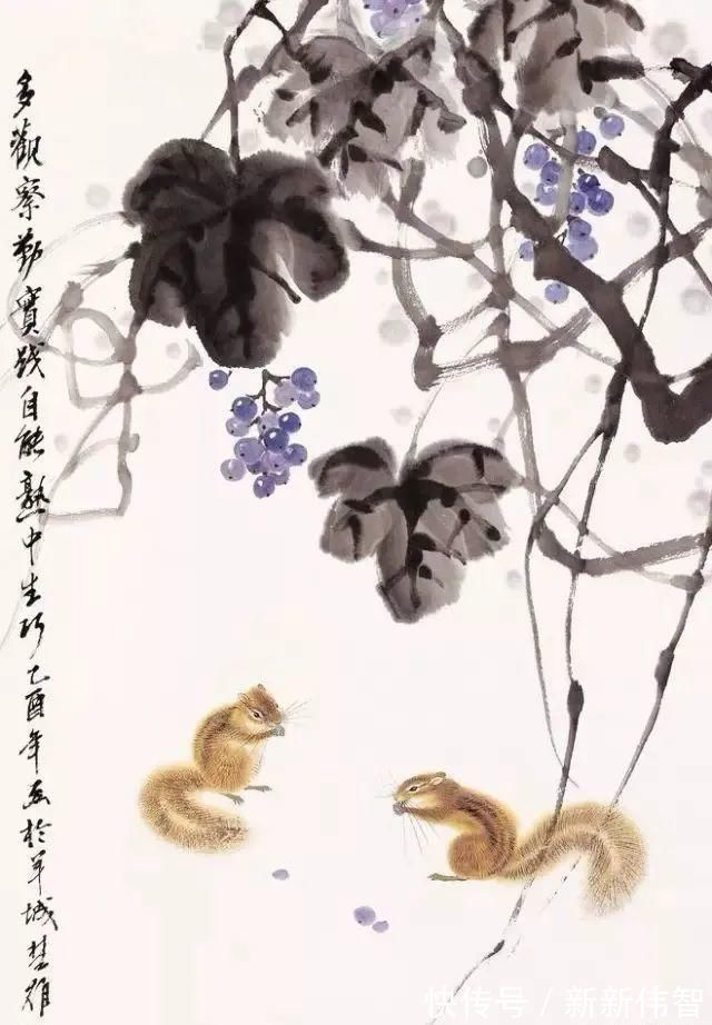 中国文联#难得一见,他画的小松鼠形神兼备,妙趣横生