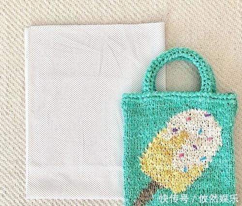 erikato#把编织玩出新创意,棒针、钩针结合起来,提花也能用钩针表现