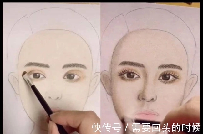 化妆&美术生素描化妆,前一秒觉得一般般,看到成品后娜扎你怎么撇嘴了