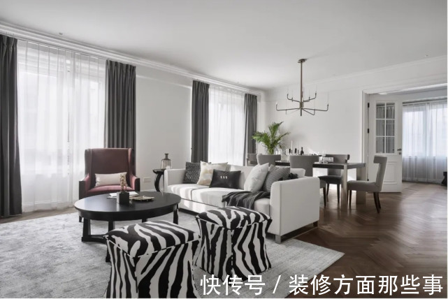 三居室|135平现代三居室,将古典融入纯白空间分外和谐