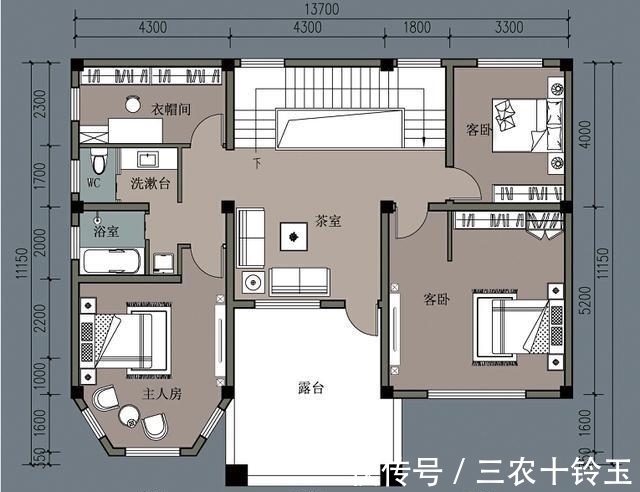 二层|农村自建二层别墅, 面宽18.8米, 厨房建室外, 主体宽敞, 堪称经典