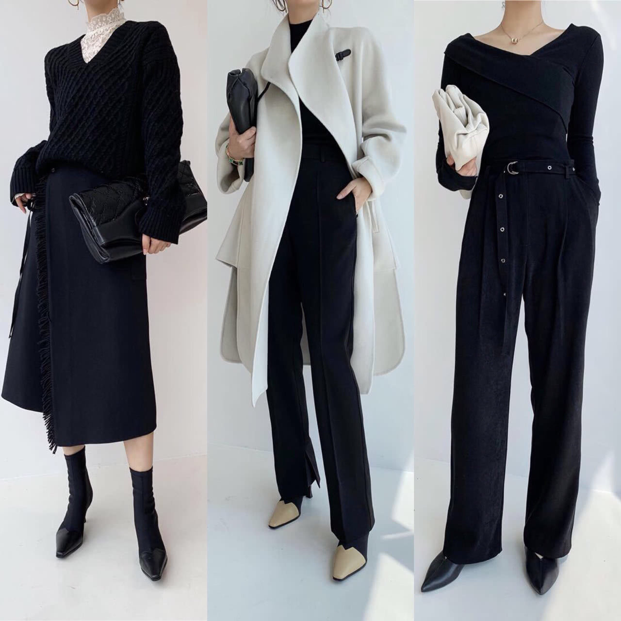 秋冬 看今年流行的“秋裙”,配外套,美的温柔甜美