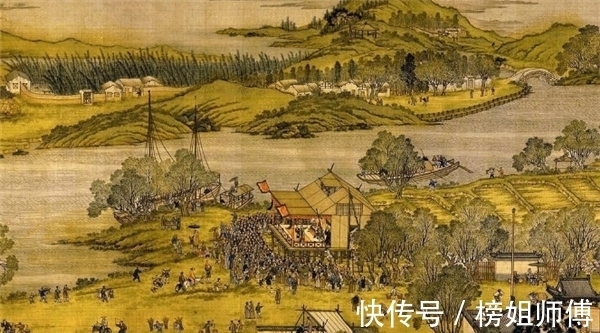 幅画@把清明上河图放大100倍,发现一尴尬场景,树下睡觉小伙在干什么