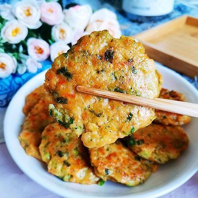 胡萝卜|鲜虾蔬菜饼