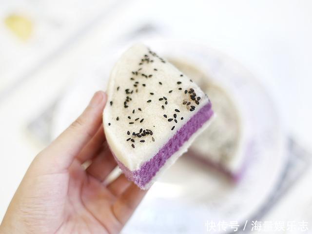 揉面|好吃的双色米糕配方来啦,不揉面不发酵,松软香甜不粘牙,真解馋