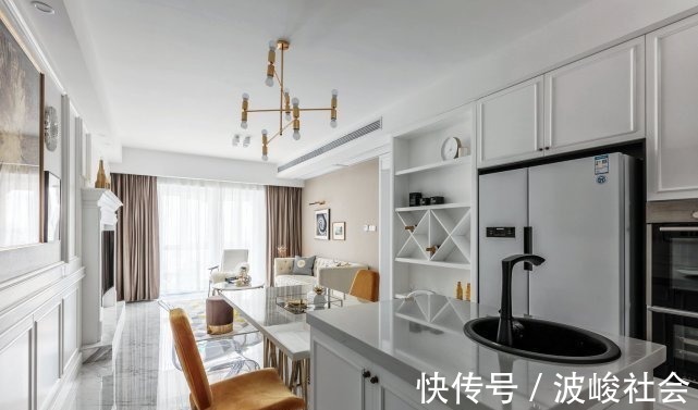 三居室|99平欧式风三居室,亮黄菱形低碳给极简欧式碰撞出不一样的色彩