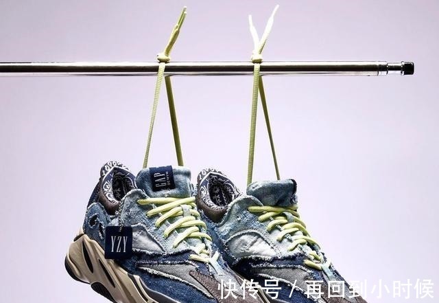 gap 国外大神爆改Adidas Yeezy 700，蓝调丹宁与色落元素的碰撞！