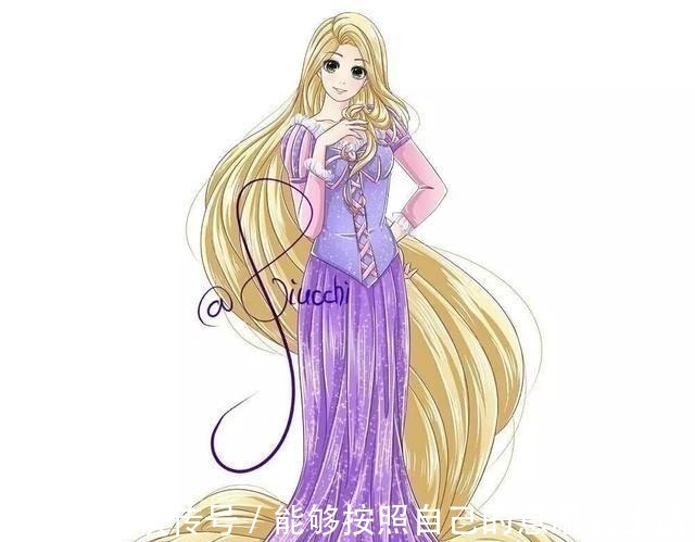 高塔|迪士尼公主遇上日漫风,花木兰变成了仙女,乐佩的头发成为了亮点