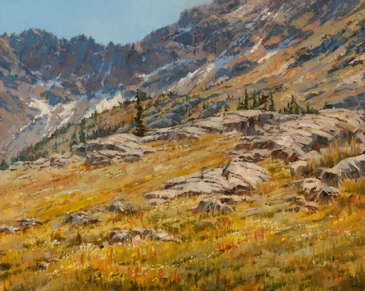 油画&她的风景油画清新自然，浪漫且又淳朴