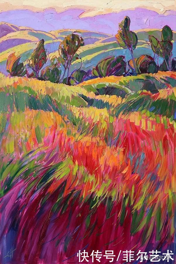油画|美国女画家艾琳·汉森笔下色彩丰富的风景油画,美极了