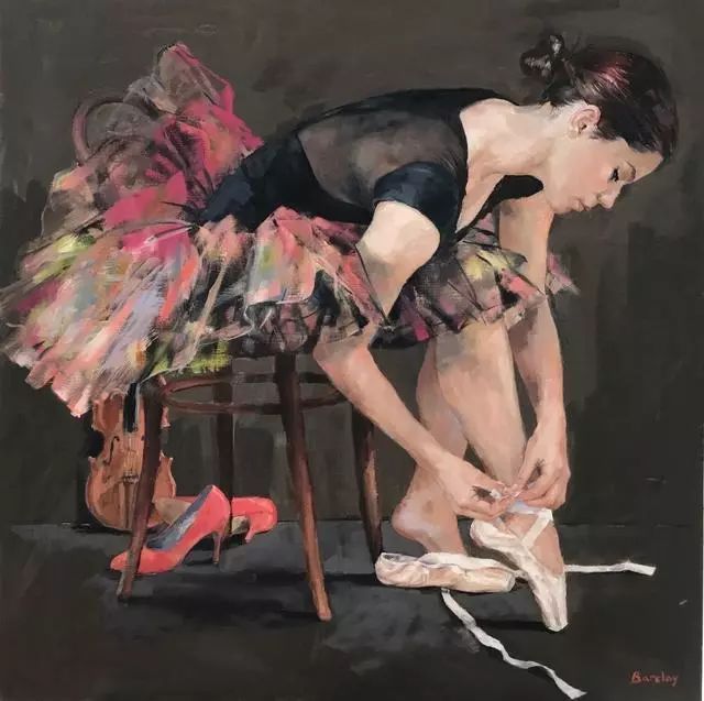 穆里尔|英国画家穆里尔笔下的舞女,身体张力的展现,舒展的弧度太美