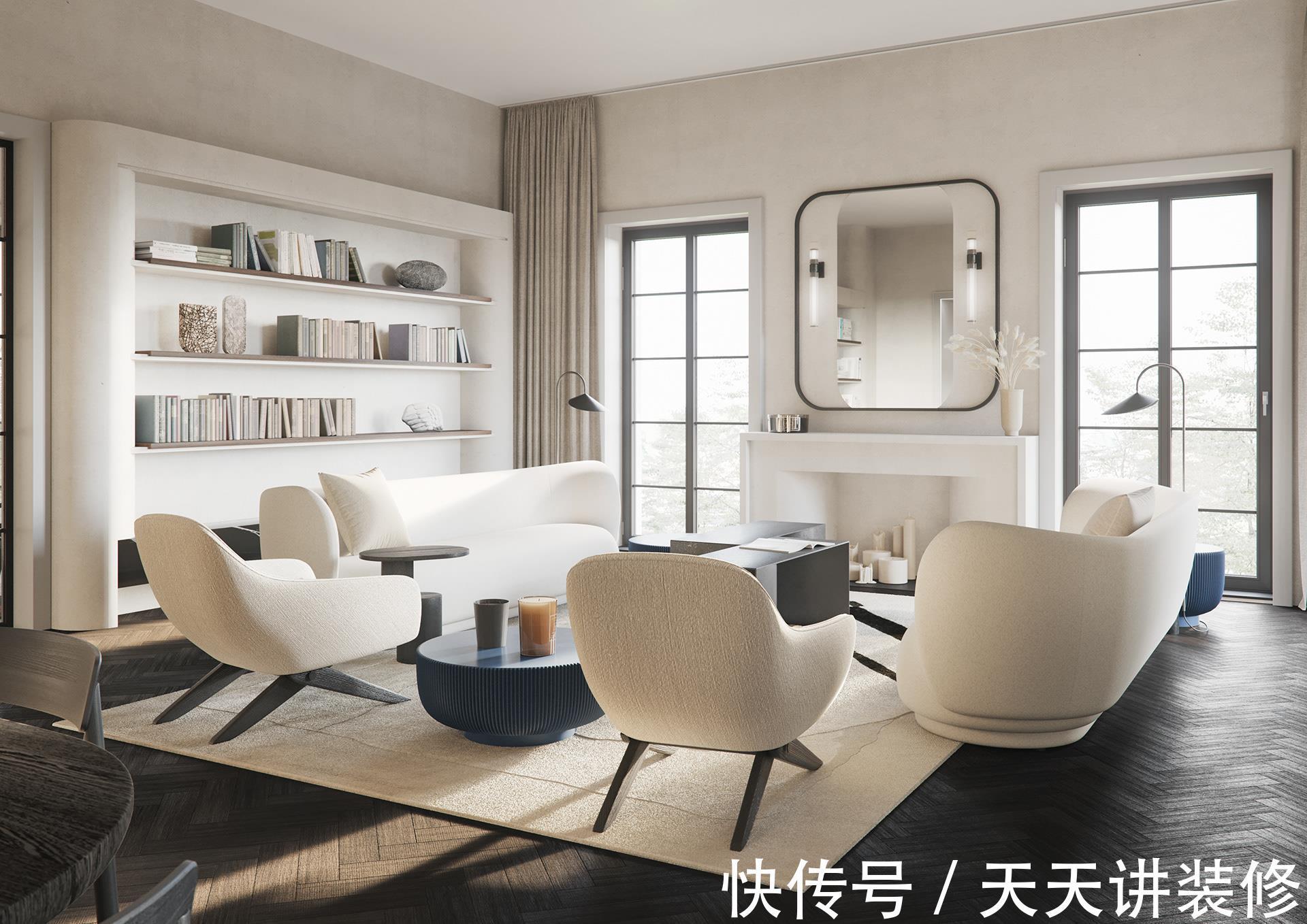 书籍|你知道客厅书架墙吗?装修设计的满满文艺感,书籍惊艳时光