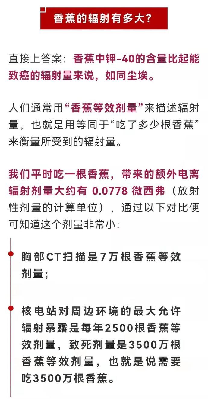 香蕉|【健康】吃了几十年才知道，香蕉居然有辐射！