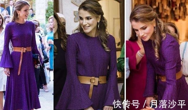 甜美|约旦王后太会穿!800元毛衣外搭2000大衣,保暖减龄还甜美大气