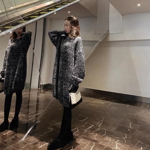 休闲范毛衣裙，这样穿既时尚减龄，又显高显瘦！