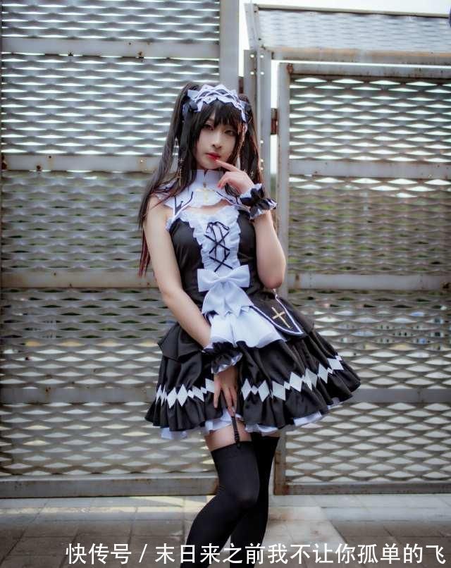 分身|时崎狂三的cosplay,配“黑丝”女仆装的狂三只让人想把她抱回家