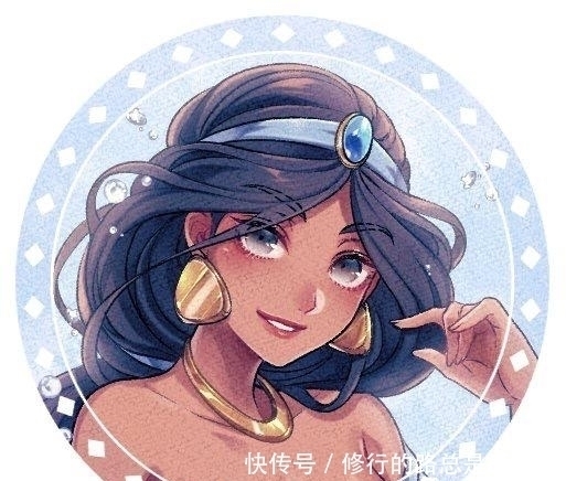 画师|清凉版的迪士尼公主,贝儿公主娇俏可爱,乐佩变身人鱼公主