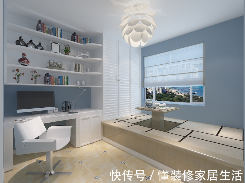 搁置架|卧室书房合二为一怎么装?教大家4个方法,堪称教科书的装修