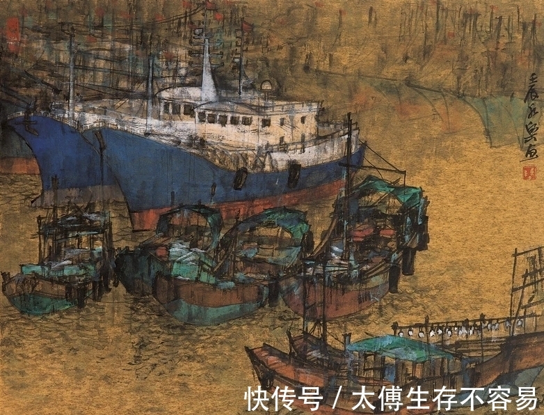 岭南!广州美院|陈水兴画山水,有七月流火的印象