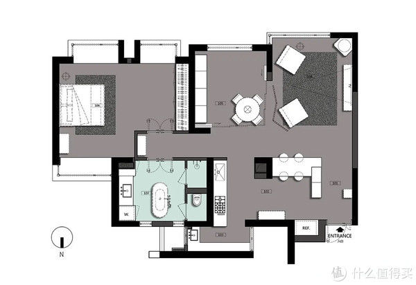 玄关|126㎡做一室一厅？她家的诸多大胆设计，让人眼前一亮！