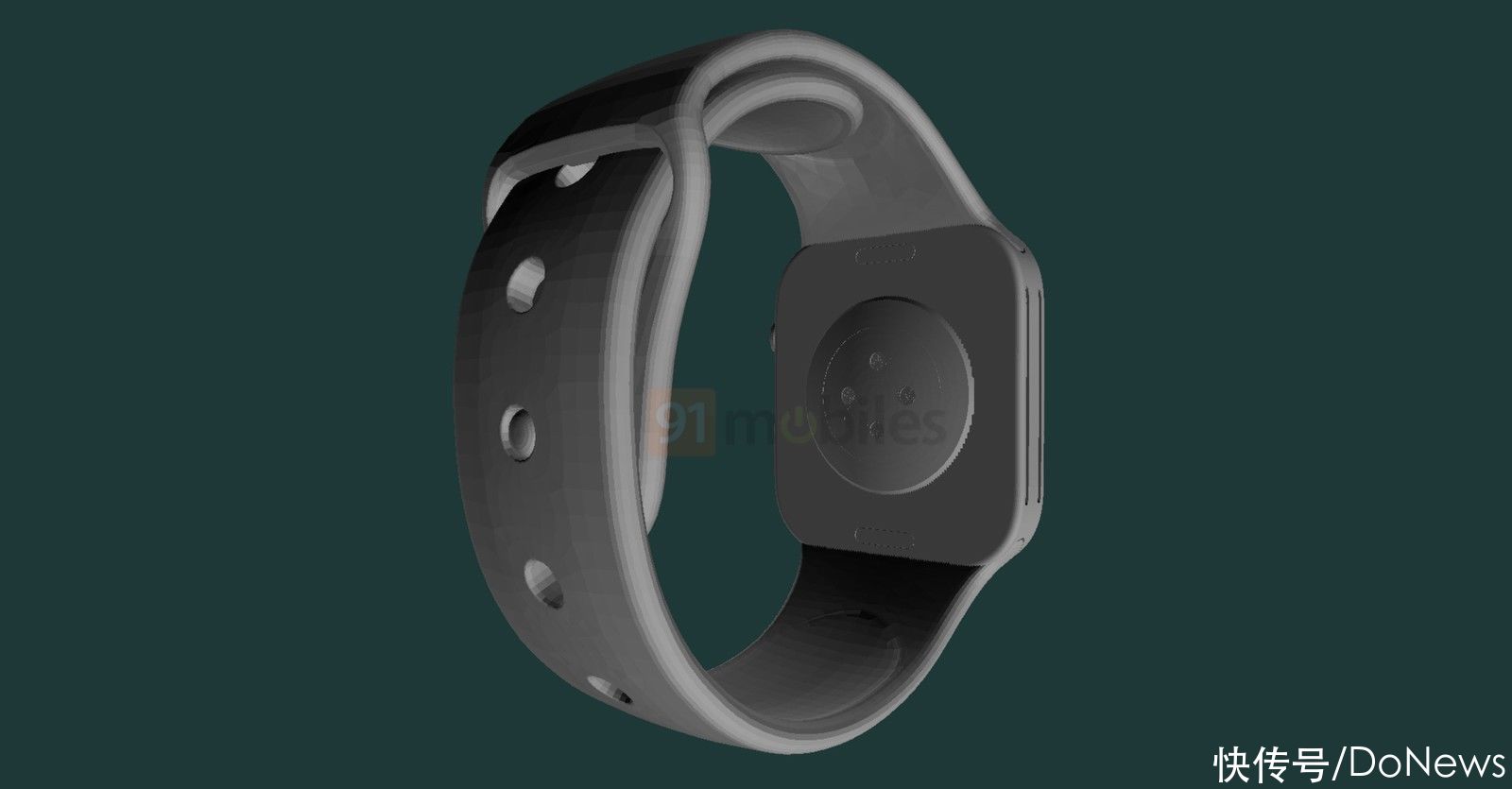 屏幕|更窄边框更大屏幕：Apple Watch Series 7 CAD渲染图曝光