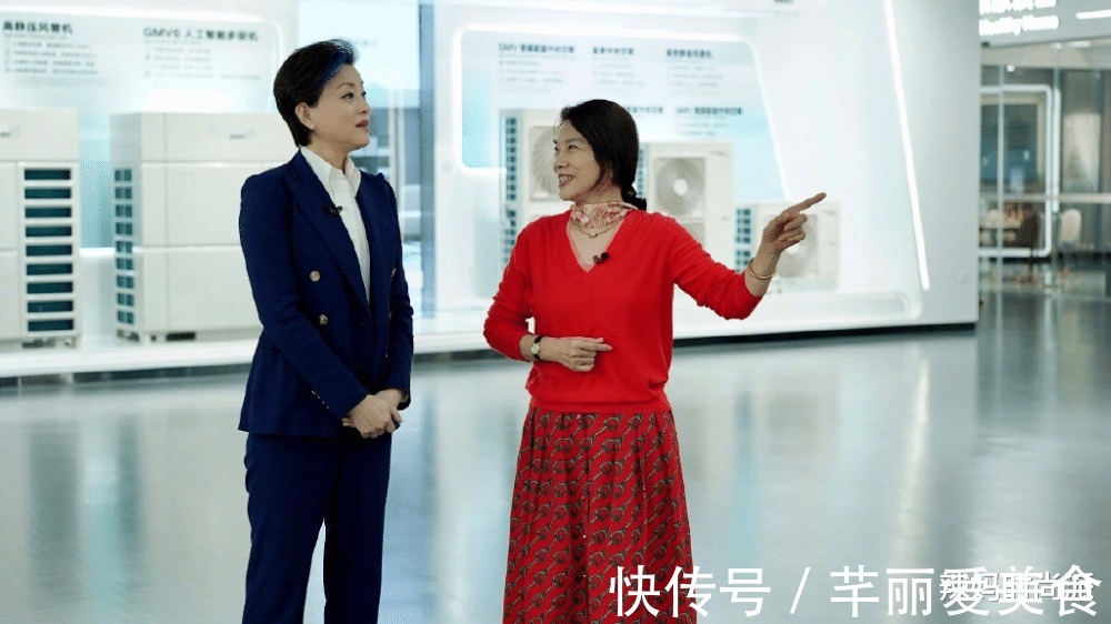 头发|董明珠难得好好穿,一身红色穿搭气场十足,却被杨澜头发抢了镜