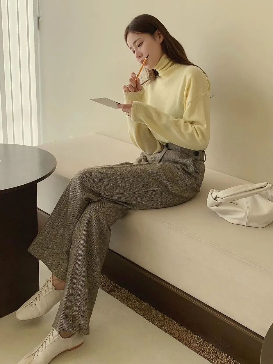 奶奶裤 针织衫+奶奶裤=好看好穿爆了！
