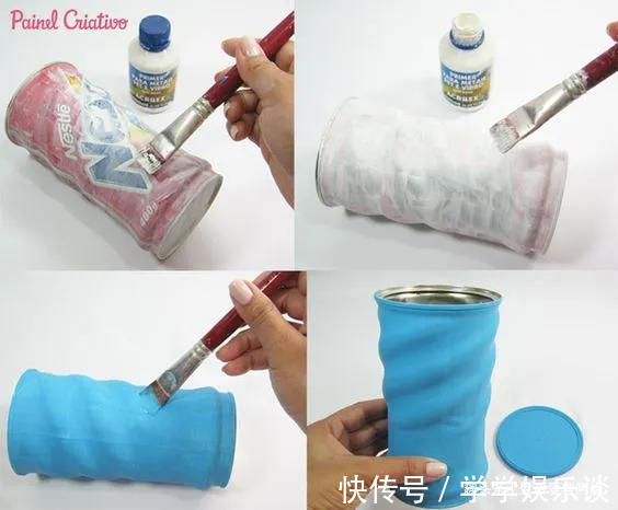 笔筒|奶粉罐、铁管能做些什么环保实用的变废为宝手工合集,附教程