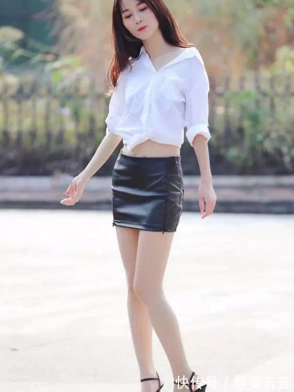衬衣 这条皮裤光泽不错,时尚不失性感,还挺亮眼!