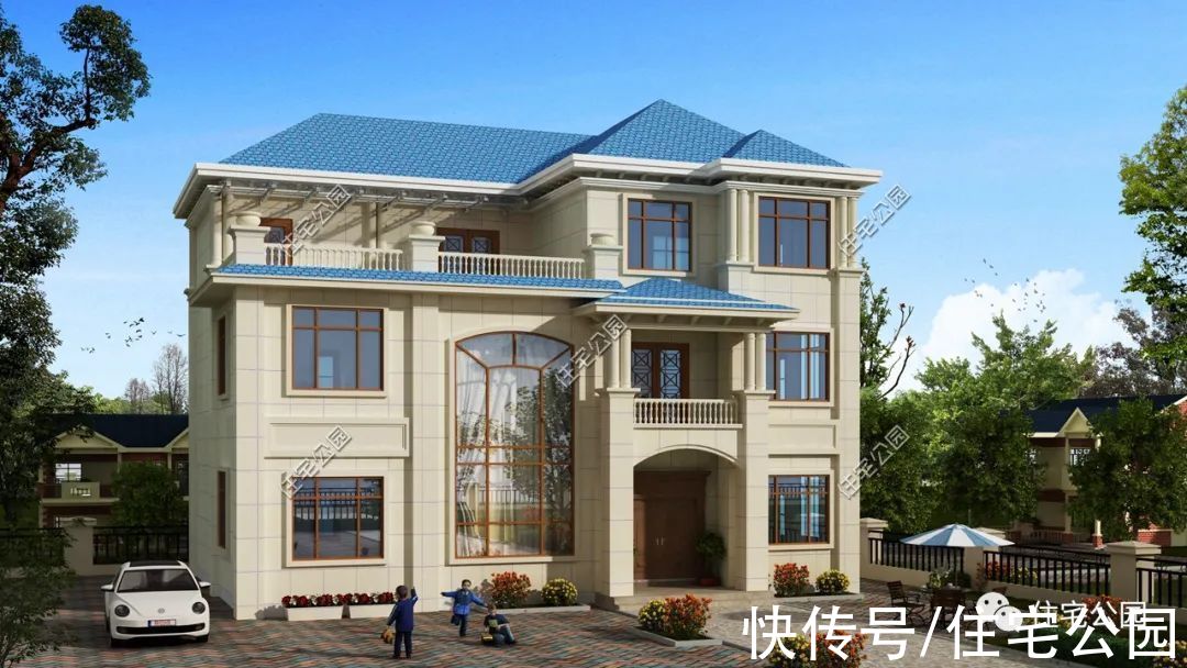 楼面|河南农村85万建三层别墅，比效果图还漂亮