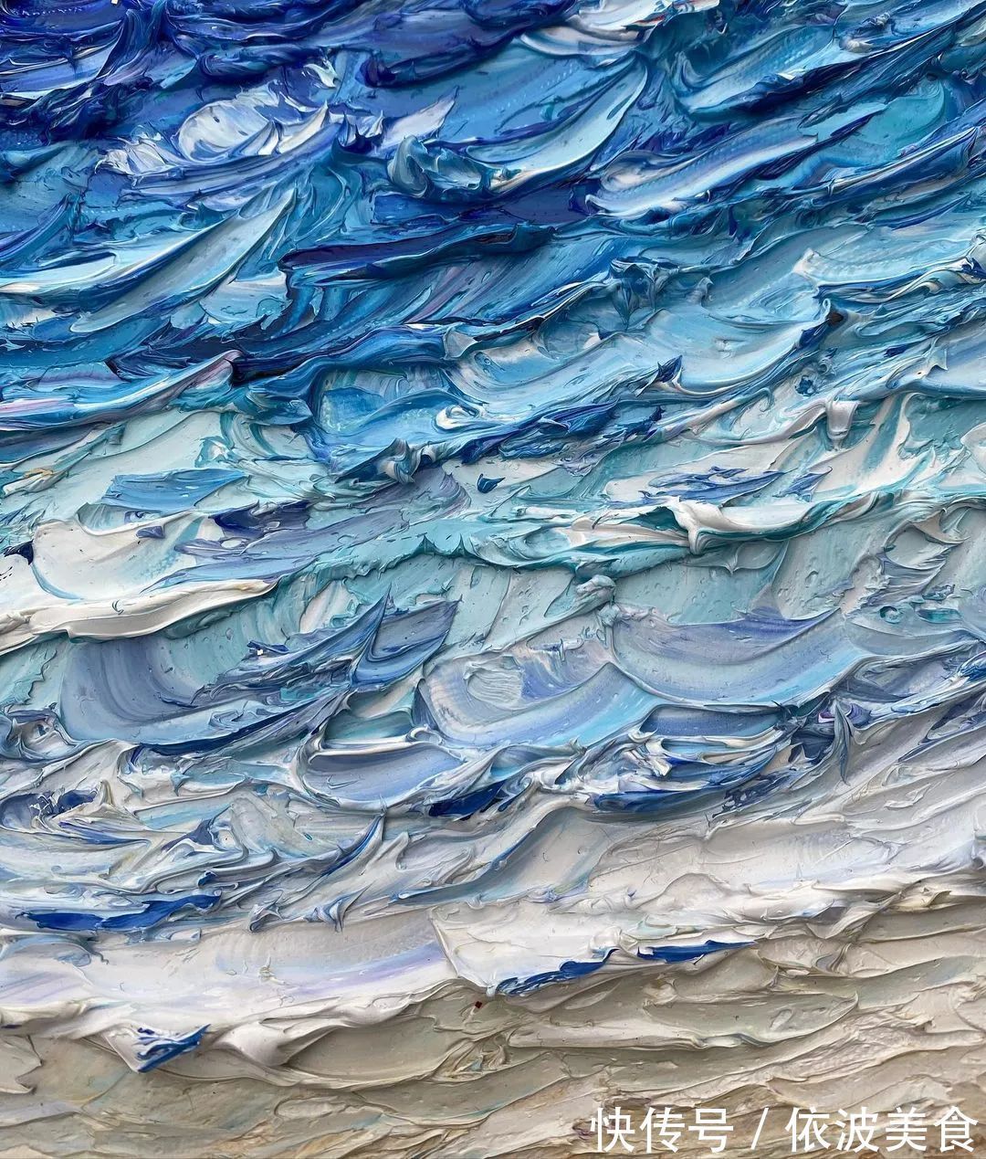 夏威夷&从没学过美术的她,用简单粗暴技法画画,让她成为了百万富豪