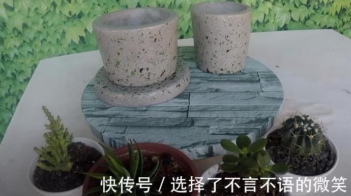 搅拌均匀|旧啤酒瓶我要留着,砸碎了和水泥,做个水磨石花盆比陶瓷的好看