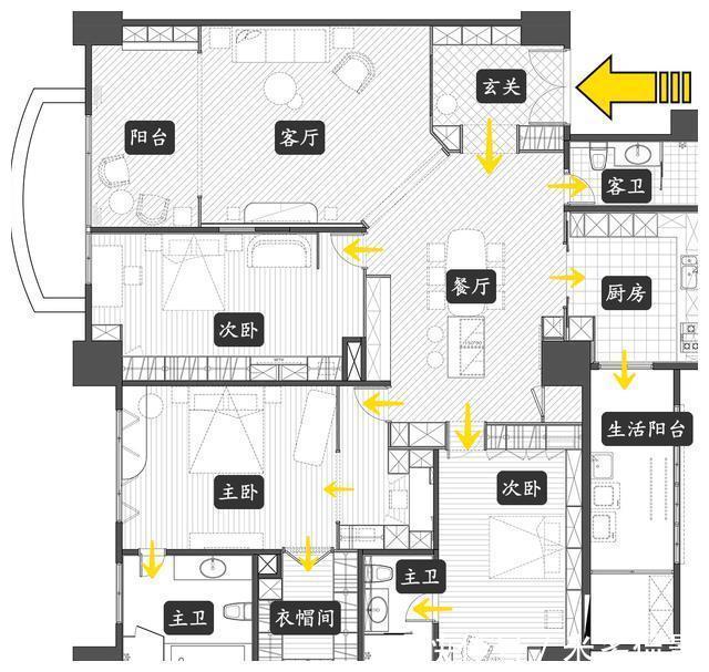 轻奢|250㎡美式轻奢大平层，独立玄关比客厅还好看，全屋简洁又显品味！