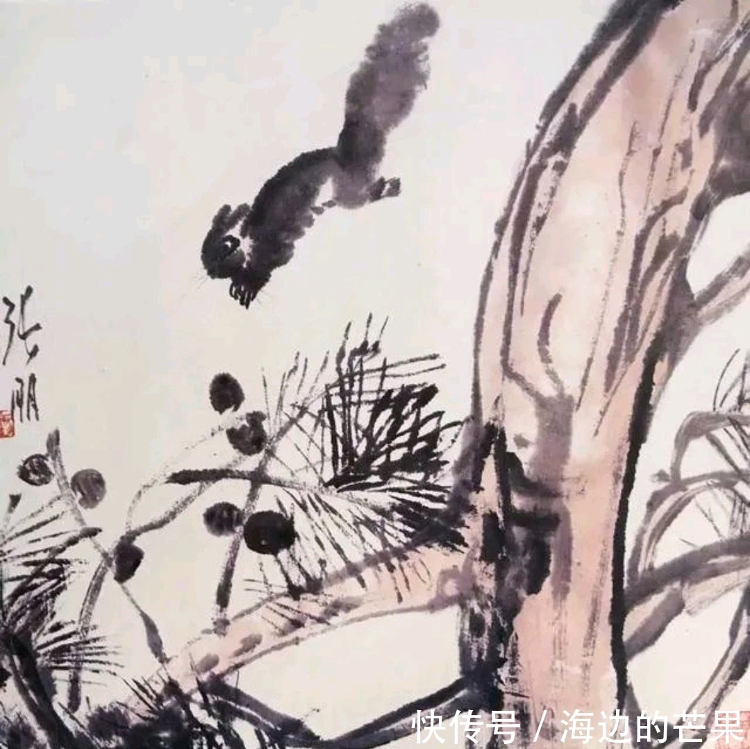 画品$国画家|人品、画品皆高逸,张朋大写意花鸟画