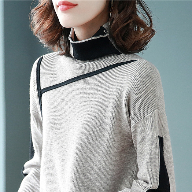 气质优雅 建议大家再有钱毛衣尽量别配牛仔裤,学下图女人穿,特有女人味