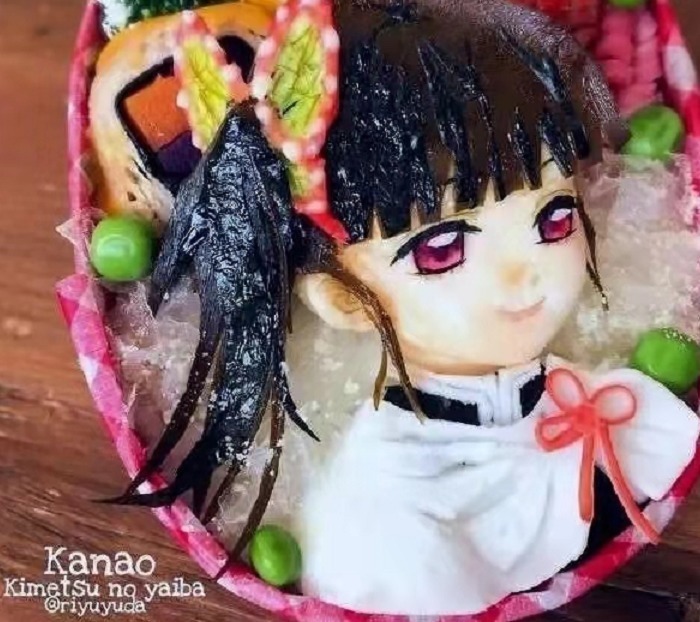 动漫人物|鬼灭之刃:一份便当的还原,动漫人物还能这么玩?果然高手在民间