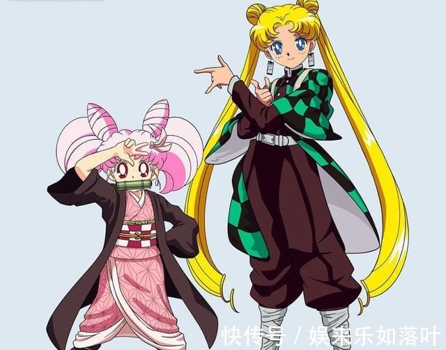 火野丽|美少女战士和鬼灭之刃联动月野兔版炭治郎超级可爱！